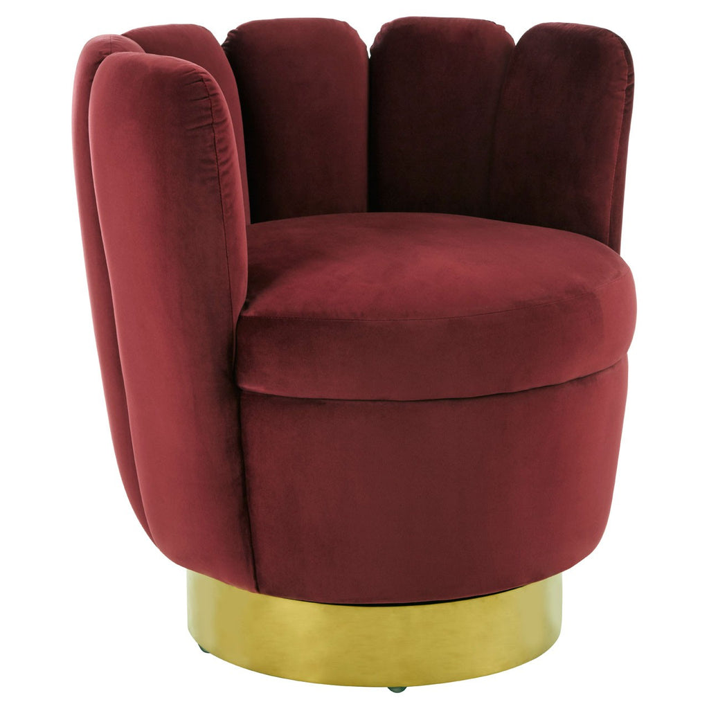 Beauly Wine Velvet Chair