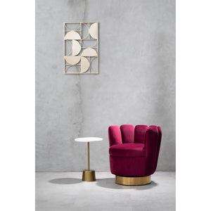 Beauly Wine Velvet Chair