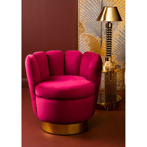 Beauly Wine Velvet Chair