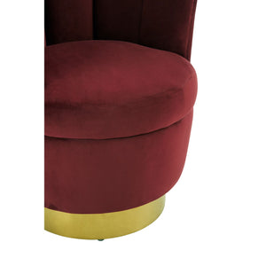 Beauly Wine Velvet Chair