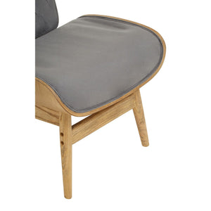 Vinsi Brown, Beige, Grey Leather Effect Chair With Winged Back