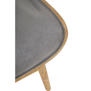 Vinsi Brown, Beige, Grey Leather Effect Chair With Winged Back