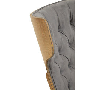 Vinsi Brown, Beige, Grey Leather Effect Chair With Winged Back