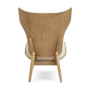 Vinsi Brown, Beige, Grey Leather Effect Chair With Winged Back