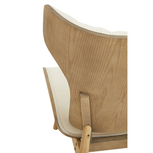 Vinsi Brown, Beige, Grey Leather Effect Chair With Winged Back