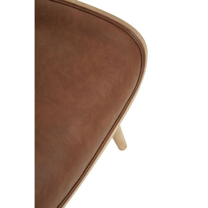 Vinsi Brown, Beige, Grey Leather Effect Chair With Winged Back