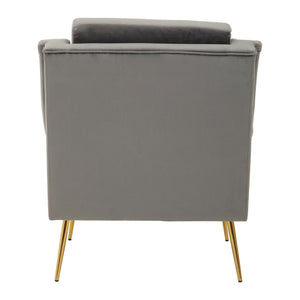 Salma Grey, Mink Velvet Armchair