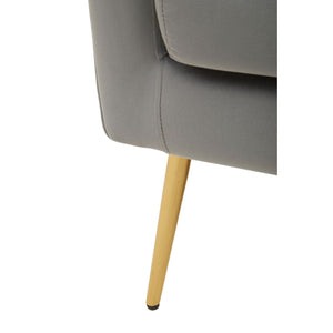 Salma Grey, Mink Velvet Armchair