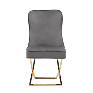 Belle Button Back Black, Pink, Grey Dining Chair