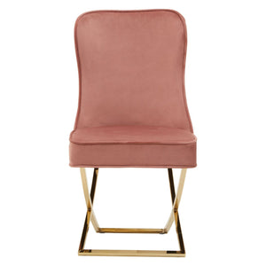 Belle Button Back Black, Pink, Grey Dining Chair