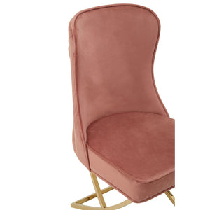 Belle Button Back Black, Pink, Grey Dining Chair