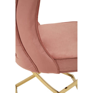 Belle Button Back Black, Pink, Grey Dining Chair