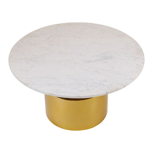 Rabia Coffee Table With White, Black Marble Top