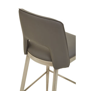 Gilden Blue, Grey Leather Effect Bar Chairs