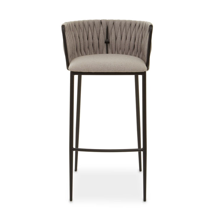 Gilden Grey Bar Chair With Woven Back