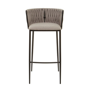 Gilden Grey Bar Chair With Woven Back