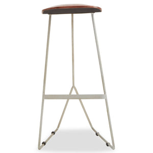 Nandri Antique Silver Frame Bar Stool