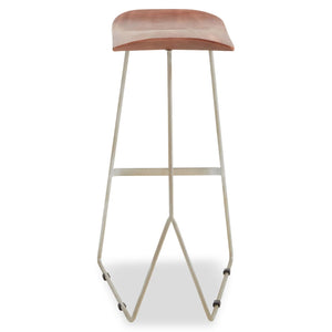 Nandri Antique Silver Frame Bar Stool