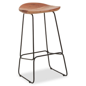 Nandri Black Frame Bar Stool