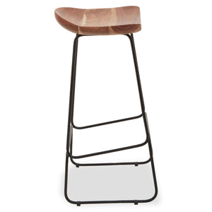 Nandri Black Frame Bar Stool