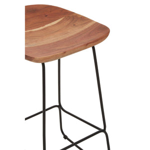 Nandri Black Frame Bar Stool