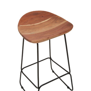 Nandri Black Frame Bar Stool