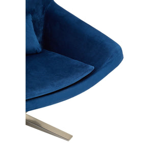 Grey, Navy Velvet Armchair