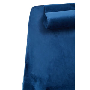 Grey, Navy Velvet Armchair