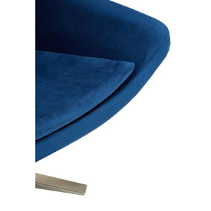 Grey, Navy Velvet Armchair