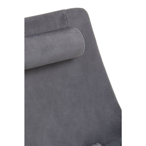 Grey, Navy Velvet Armchair