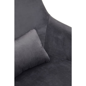 Grey, Navy Velvet Armchair