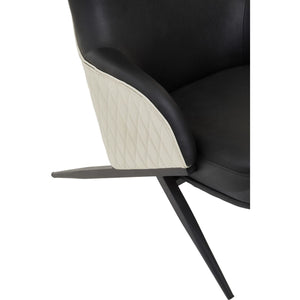 Kiev Black, Grey Arm Chair