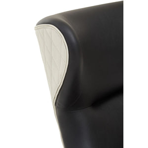 Kiev Black, Grey Arm Chair