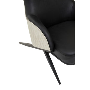 Kiev Black, Grey Arm Chair