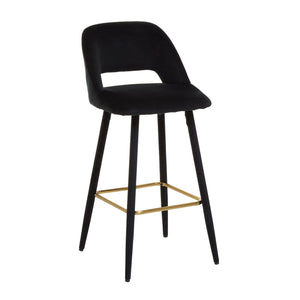 Warren Mink, Black Velvet Bar Chair