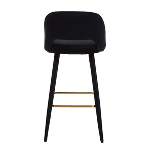 Warren Mink, Black Velvet Bar Chair