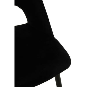 Warren Black, Beige Velvet Dining Chair