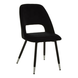 Warren Grey, Black Velvet Dining Chair