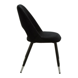 Warren Grey, Black Velvet Dining Chair