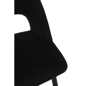 Warren Grey, Black Velvet Dining Chair