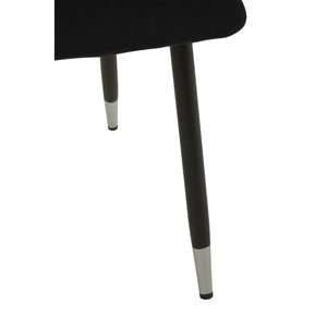 Warren Grey, Black Velvet Dining Chair