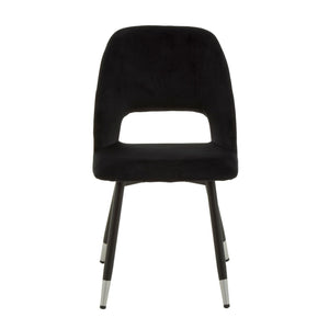 Warren Grey, Black Velvet Dining Chair