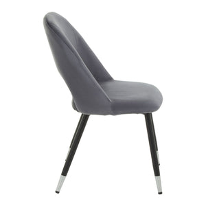 Warren Grey, Black Velvet Dining Chair