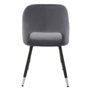 Warren Grey, Black Velvet Dining Chair