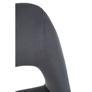 Warren Grey, Black Velvet Dining Chair