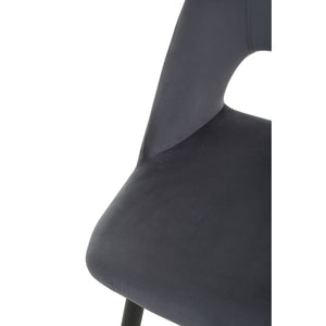 Warren Grey, Black Velvet Dining Chair