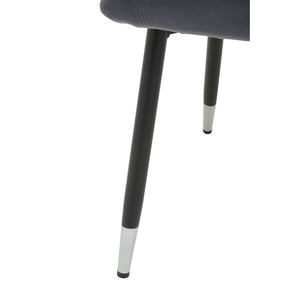 Warren Grey, Black Velvet Dining Chair