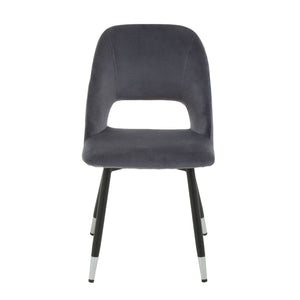 Warren Grey, Black Velvet Dining Chair