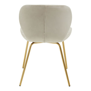 Warton Beige, Black Velvet Dining Chair