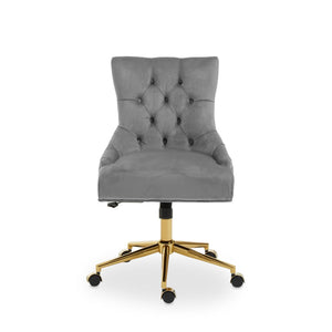 Anita Black, Blue, Grey Velvet Office Chair